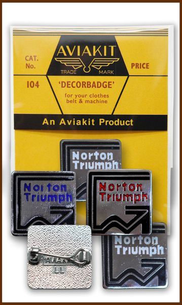 Norton Triumph Badge 77-79