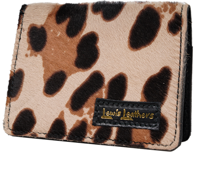 Lewis Leathers Card Case Leopard