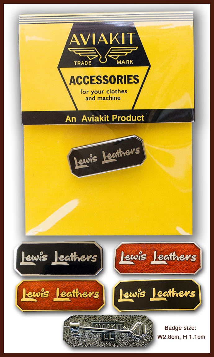 LEWIS LEATHERS RECTANGLE BADGE