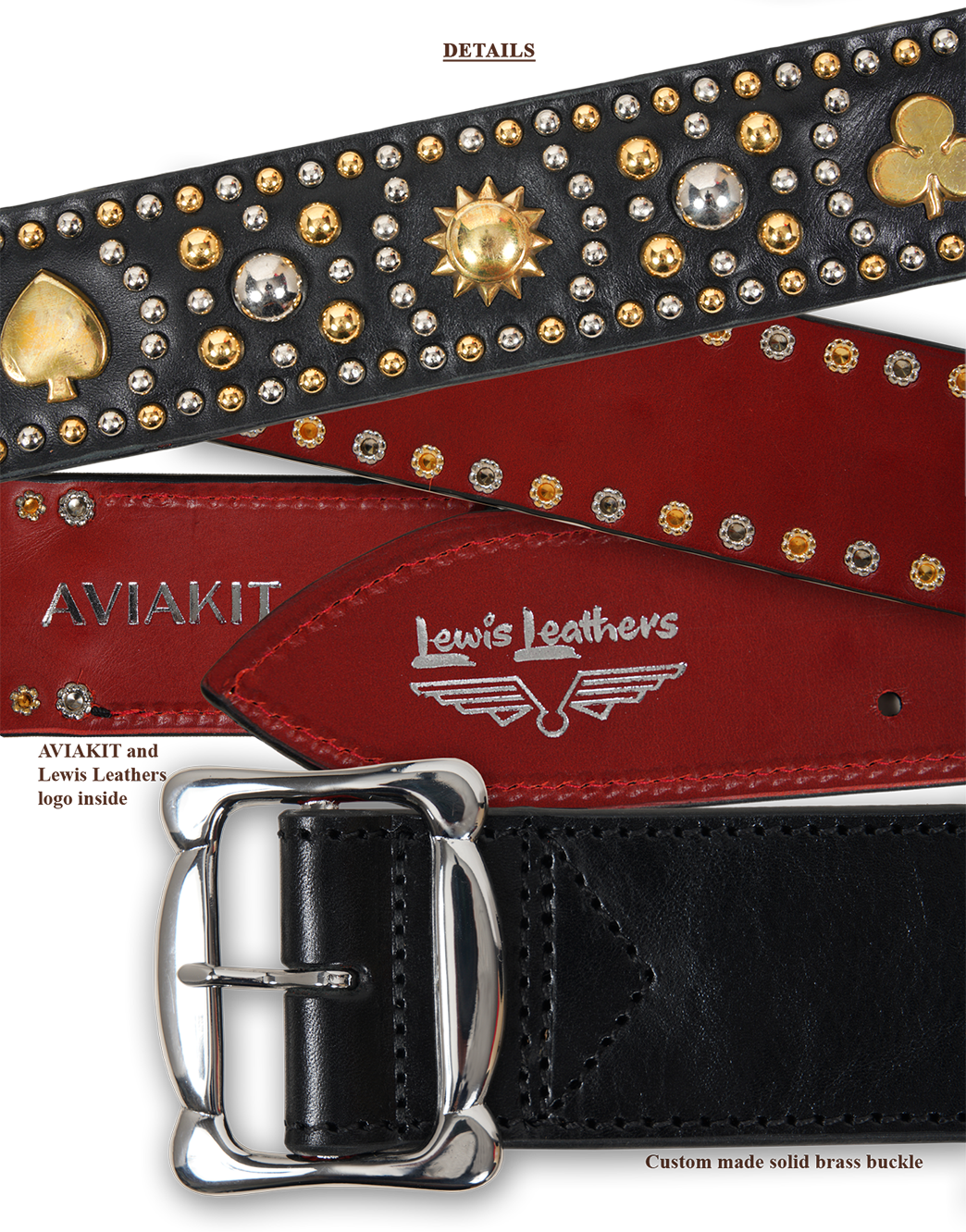 Lewis Leathers Club and Spade Belt