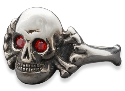 Red Eyes Skull Ring